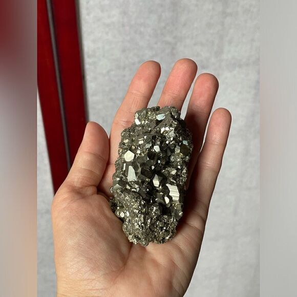 Pyrite Natrual Stone From Peru (10 oz.) Beautiful Gold Colored Specimen - Picture 11 of 13